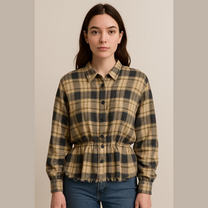 We The Free Plaid Jacket in Green and Black